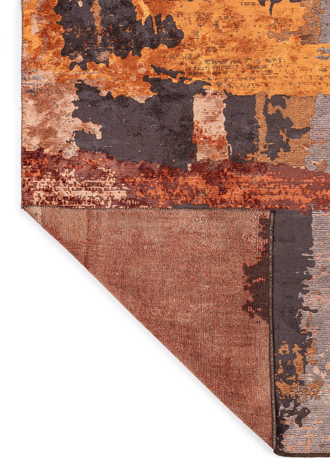 LUSH TERRA - COPPER - RUST - CHARCOAL - ORANGE - MUSTARD RUG - 3