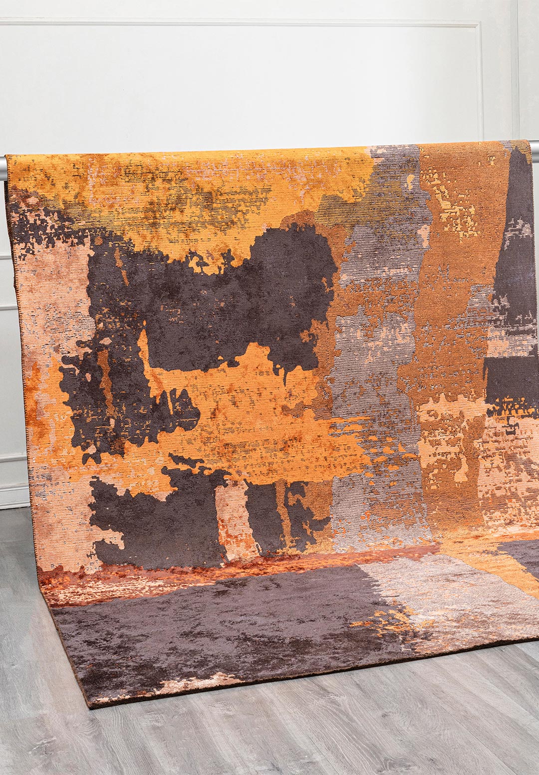 LUSH TERRA - COPPER - RUST - CHARCOAL - ORANGE - MUSTARD RUG - 4