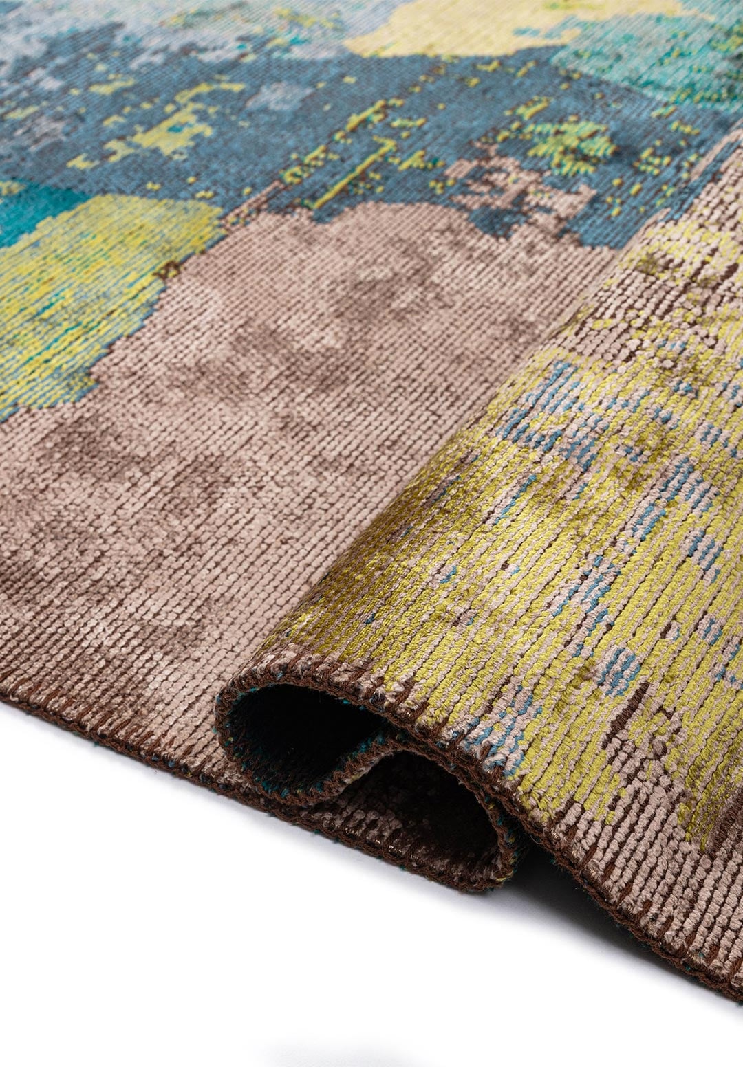 LUSH PETROL - DARK TURQUOISE - KIWI - NOUGAT - RUST - ORANGE RUG - 2