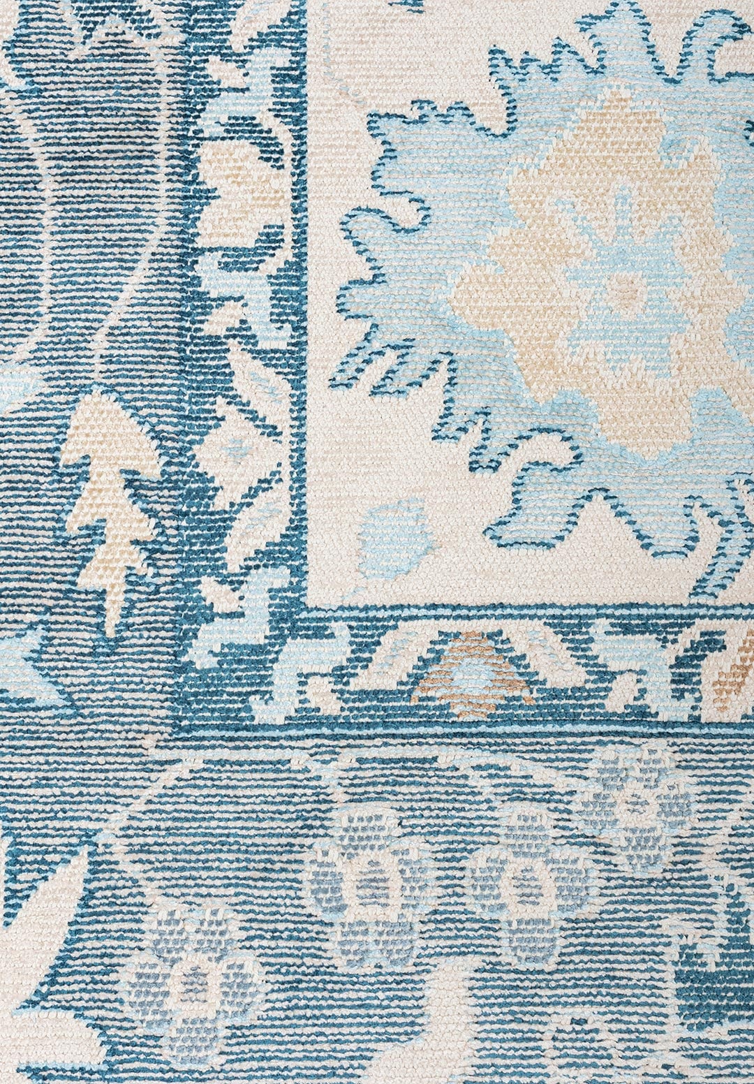 VIVIENNE LIGHT CREAM - PETROL - BLUE - ICE BLUE - CREAM - DARK BEIGE RUG - 5