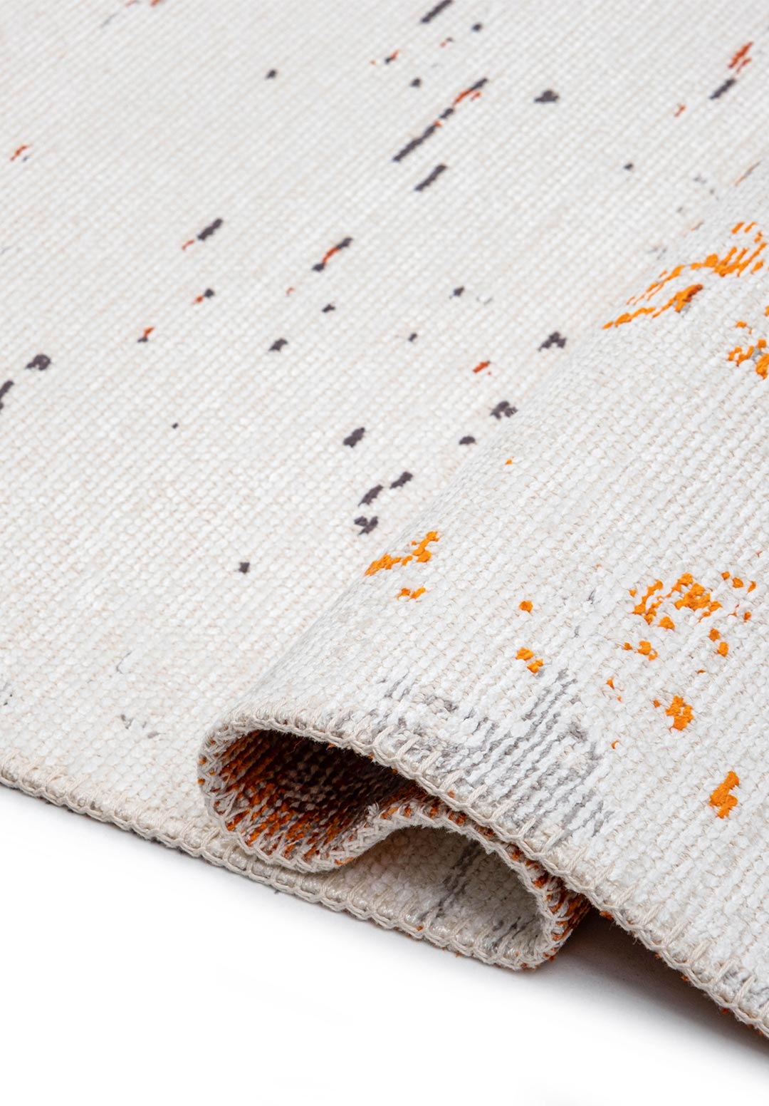 FROST WHITE - ORANGE - RUST - GREY - CHARCOAL RUG - 2