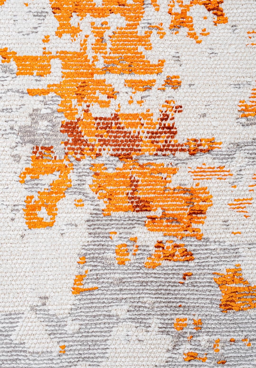 FROST WHITE - ORANGE - RUST - GREY - CHARCOAL RUG - 5