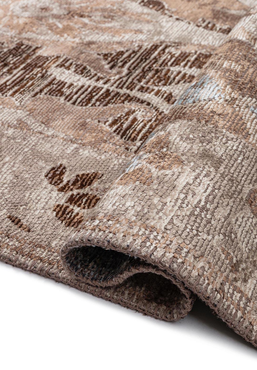 BARON MOCHA - NOUGAT - DARK BROWN - CREAM - ICE BLUE RUG - 2