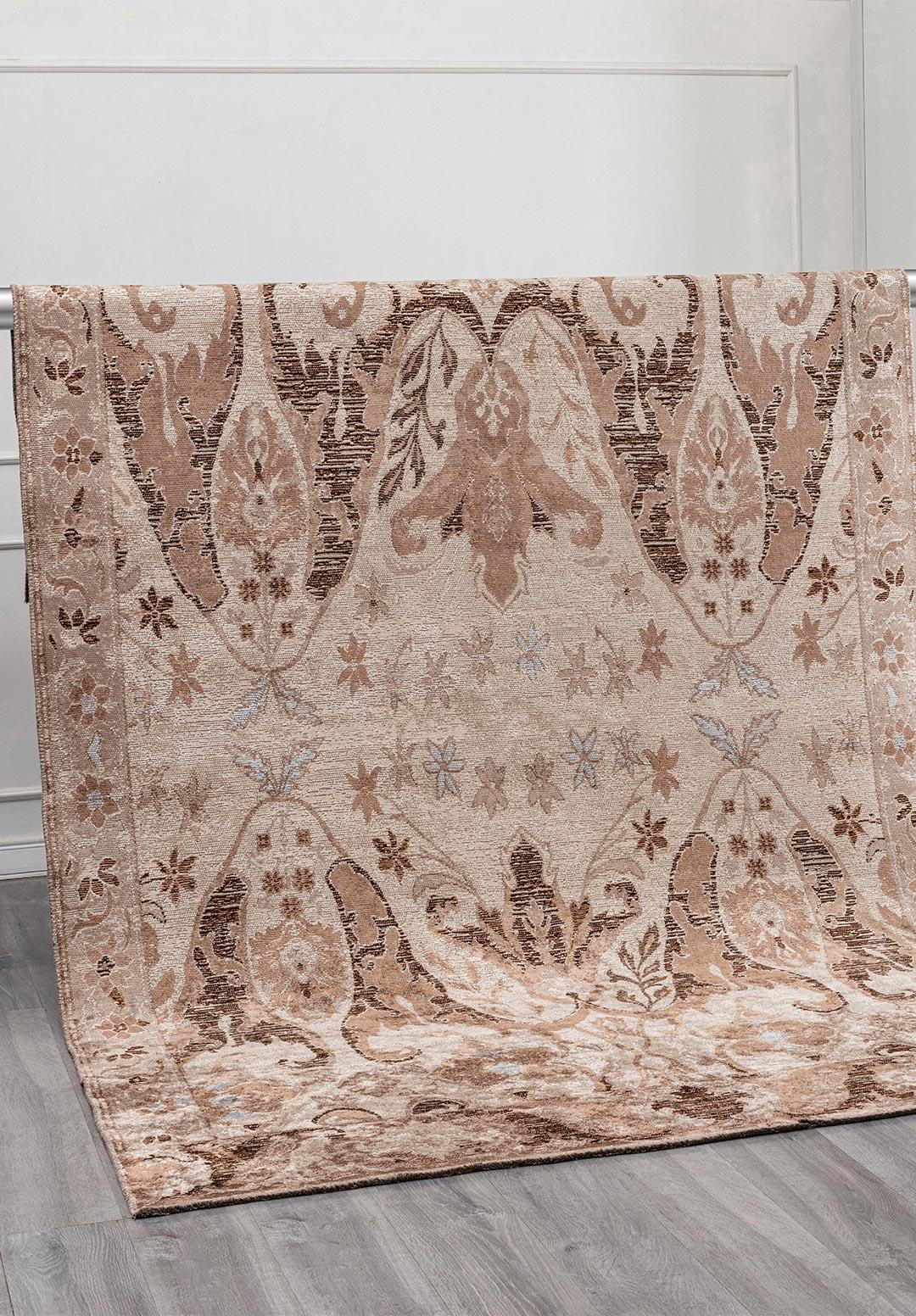 BARON MOCHA - NOUGAT - DARK BROWN - CREAM - ICE BLUE RUG - 4