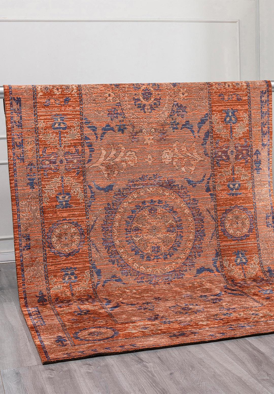 PALACE DARK BEIGE - NAVY BLUE - LIGHT CORAL - RUST RUG - 4
