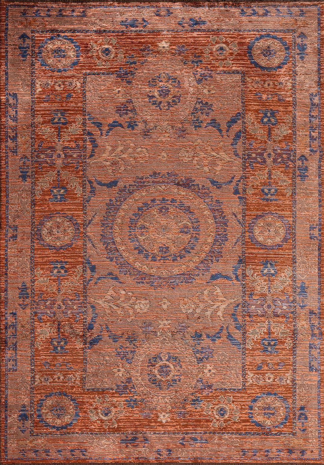 PALACE DARK BEIGE - NAVY BLUE - LIGHT CORAL - RUST RUG - 1