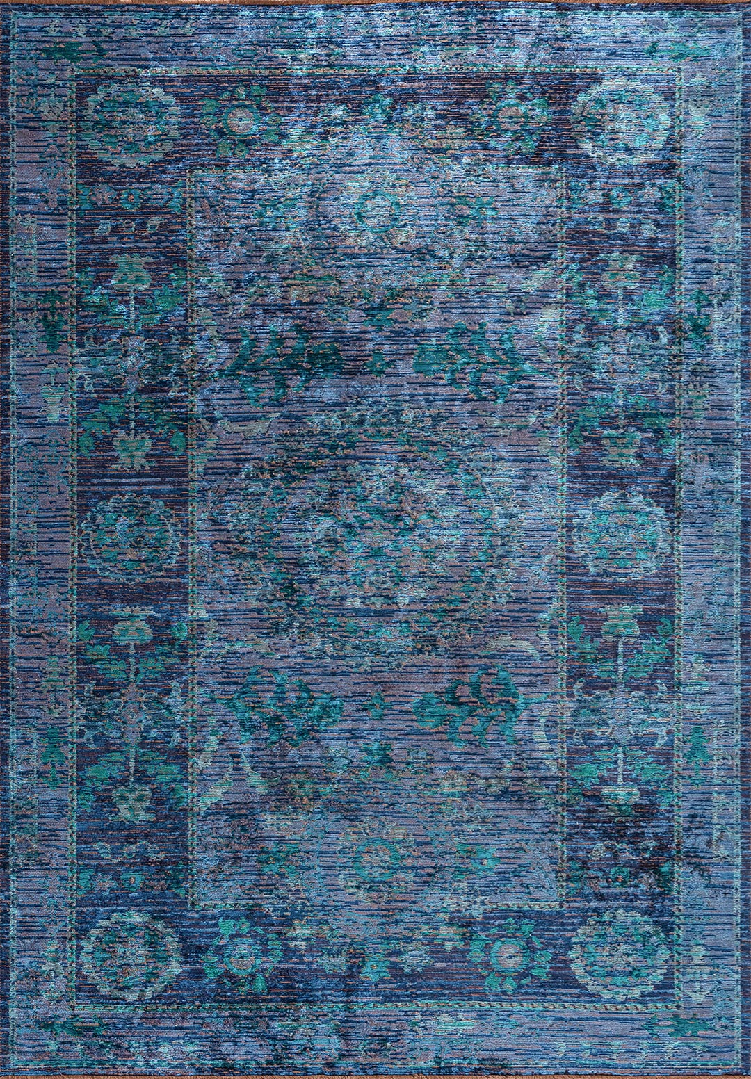PALACE DARK TURQUOISE - PETROL - NAVY BLUE - DARK NAVY RUG - 1