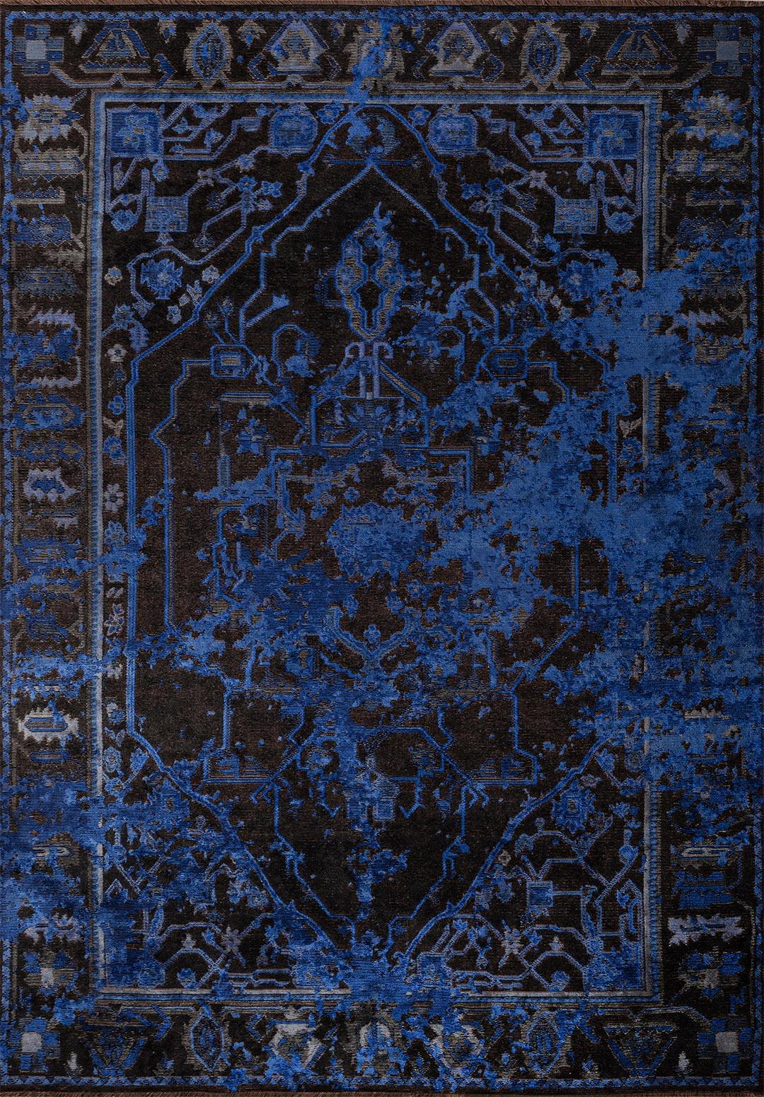 MONARCH ERA SAX BLUE - NAVY BLUE - ANTHRACITE - BLACK RUG