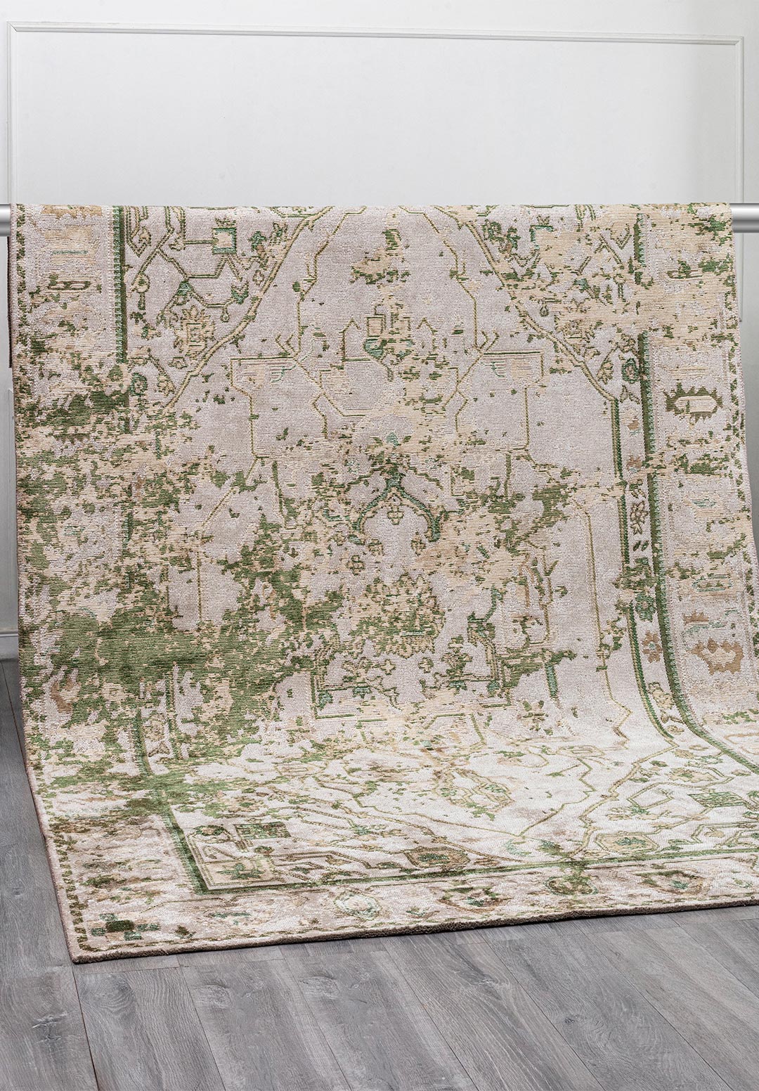 MONARCH ERA DARK BEIGE - FOREST GREEN - MINK - LIGHT CREAM RUG - 4