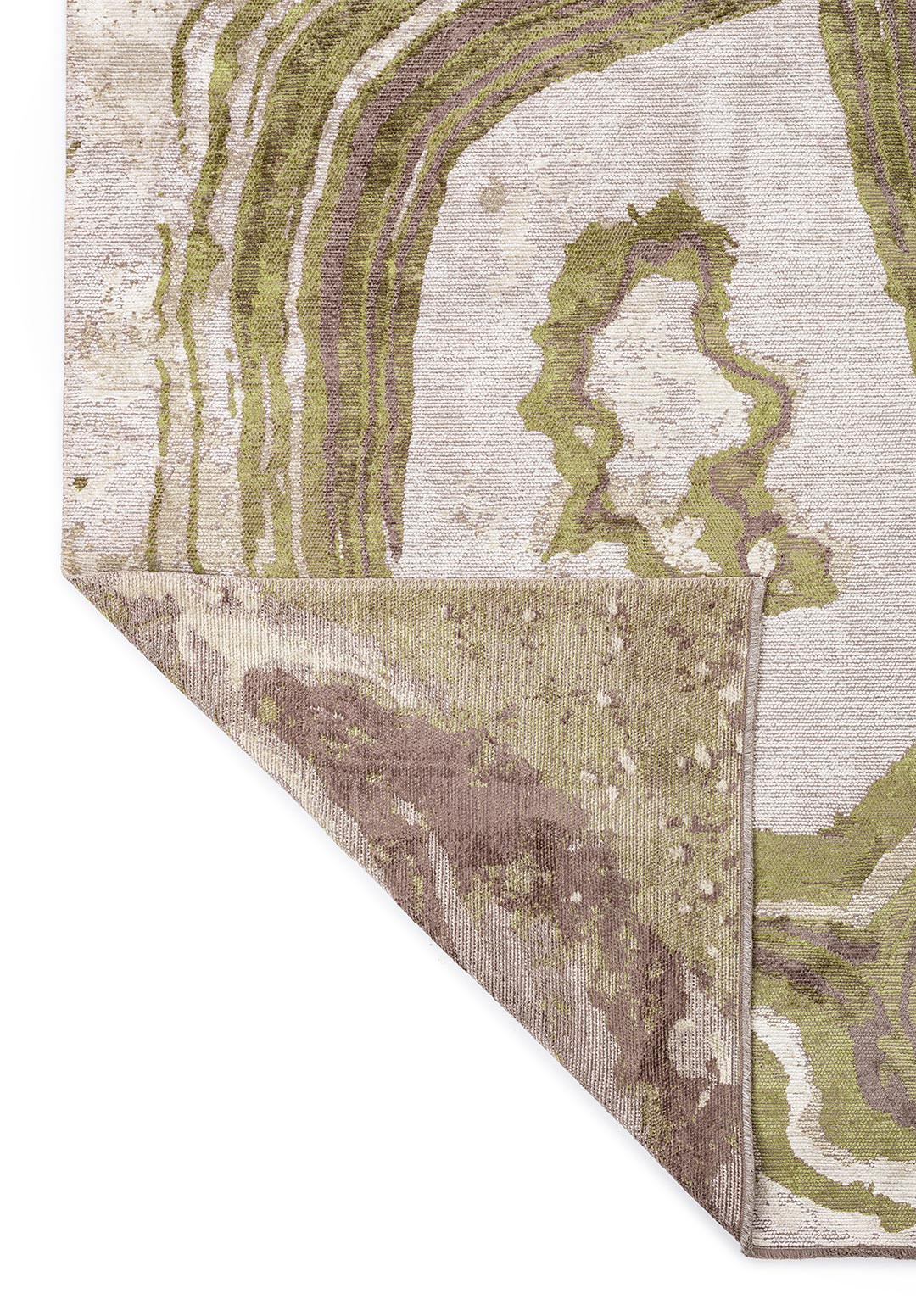 SMOKE BONE - BEIGE - GREEN - DARK MINK RUG - 3