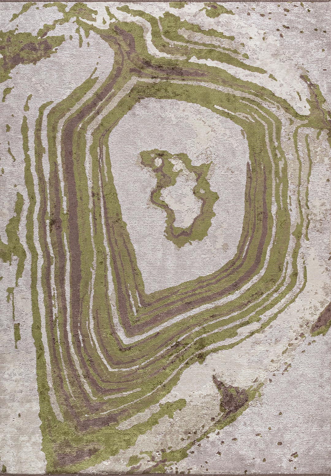 SMOKE BONE - BEIGE - GREEN - DARK MINK RUG