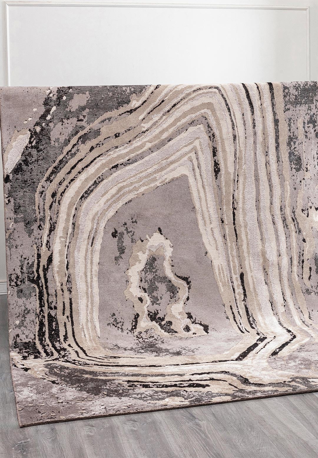 SMOKE GREY - BLACK - BEIGE - BONE RUG - 4