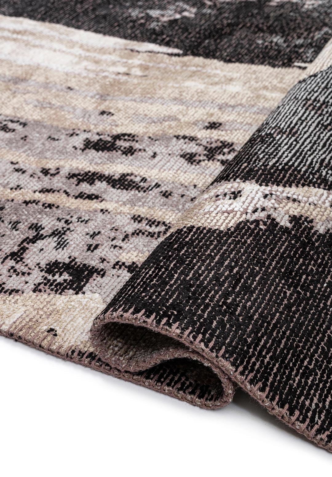 SMOKE BLACK - GREY - BEIGE - BONE RUG - 2