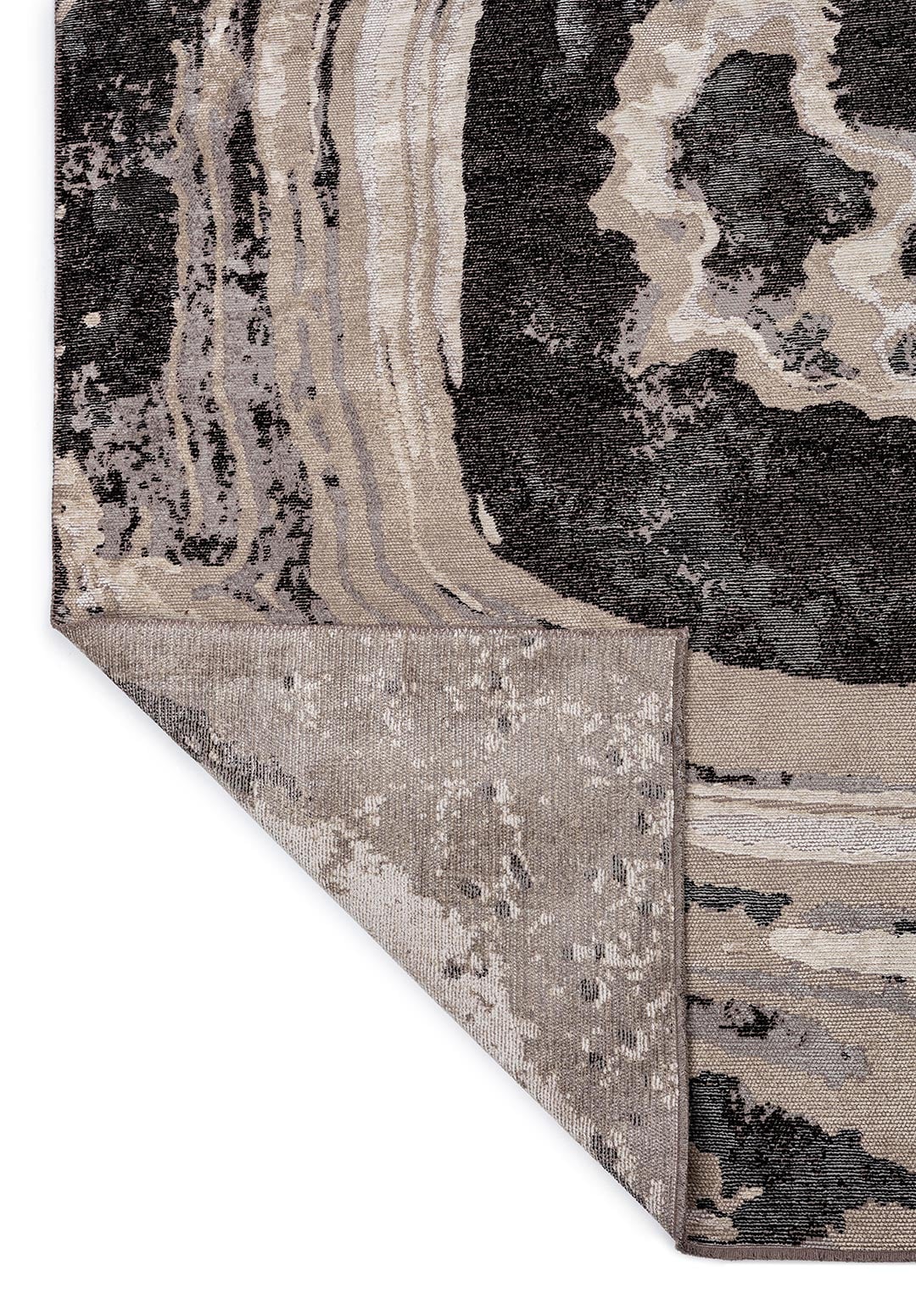 SMOKE BLACK - GREY - BEIGE - BONE RUG - 3