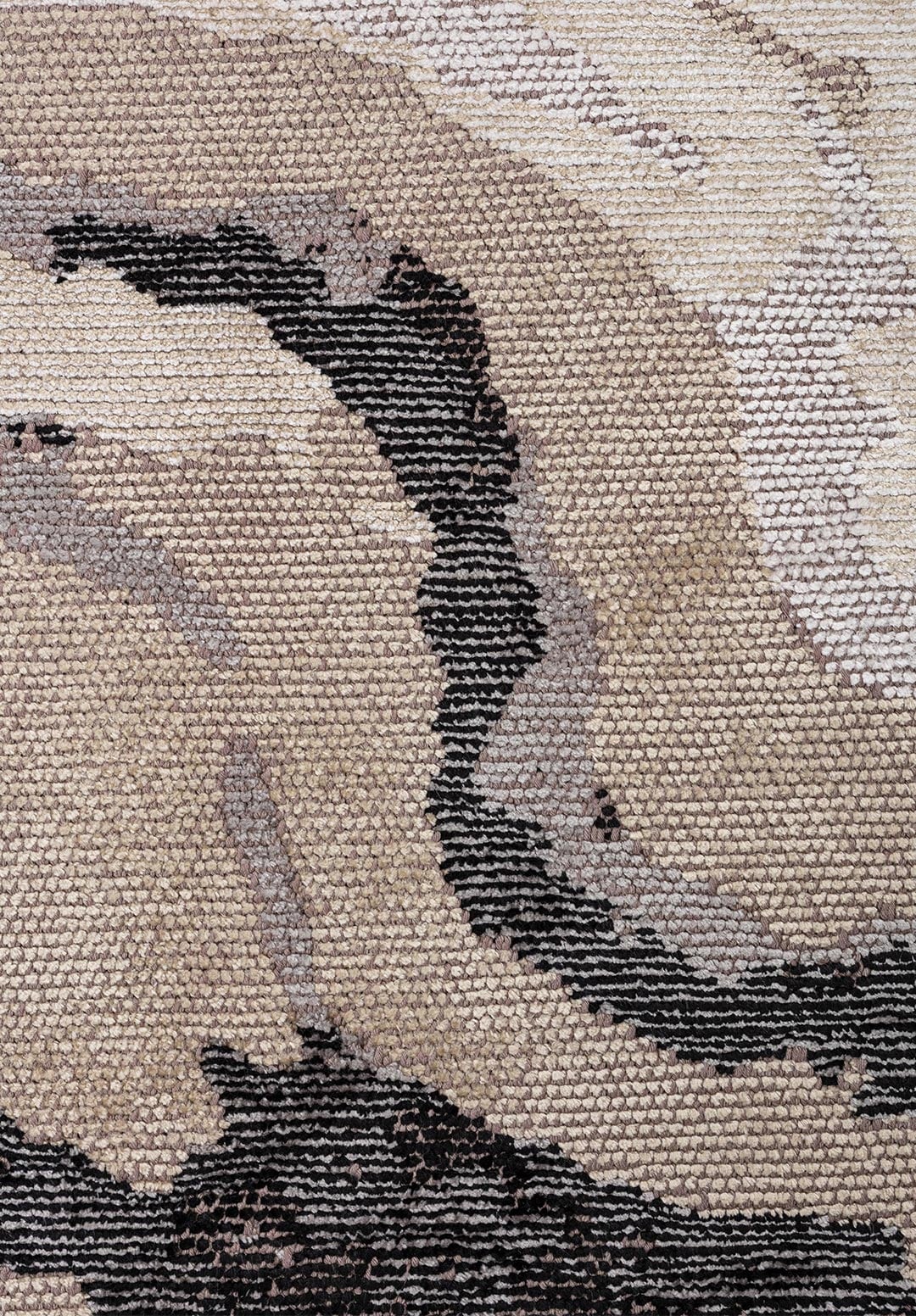 SMOKE BLACK - GREY - BEIGE - BONE RUG - 5