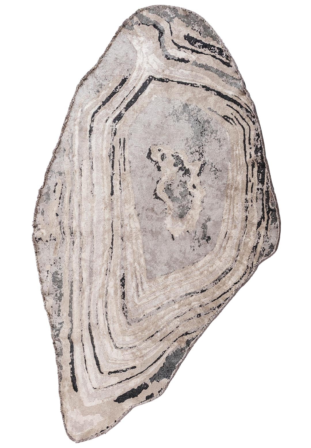 SMOKE GREY - BLACK - BEIGE - BONE RUG - 1