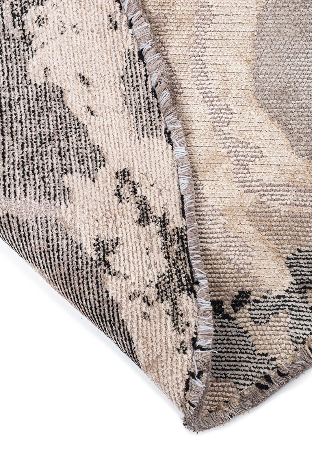 SMOKE GREY - BLACK - BEIGE - BONE RUG - 3