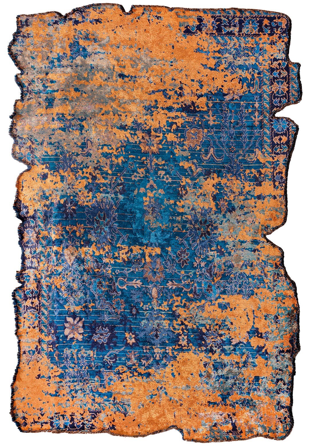 SPLENDOR ERA ORANGE - CYAN - DARK NAVY - NAVY BLUE RUG