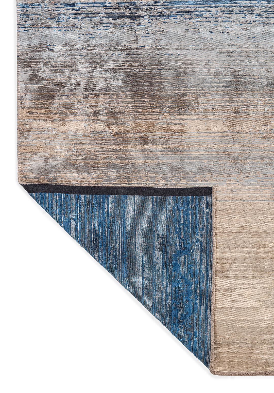 AURORA BEIGE - NOUGAT - PETROL - NAVY BLUE - BLUE RUG - 3