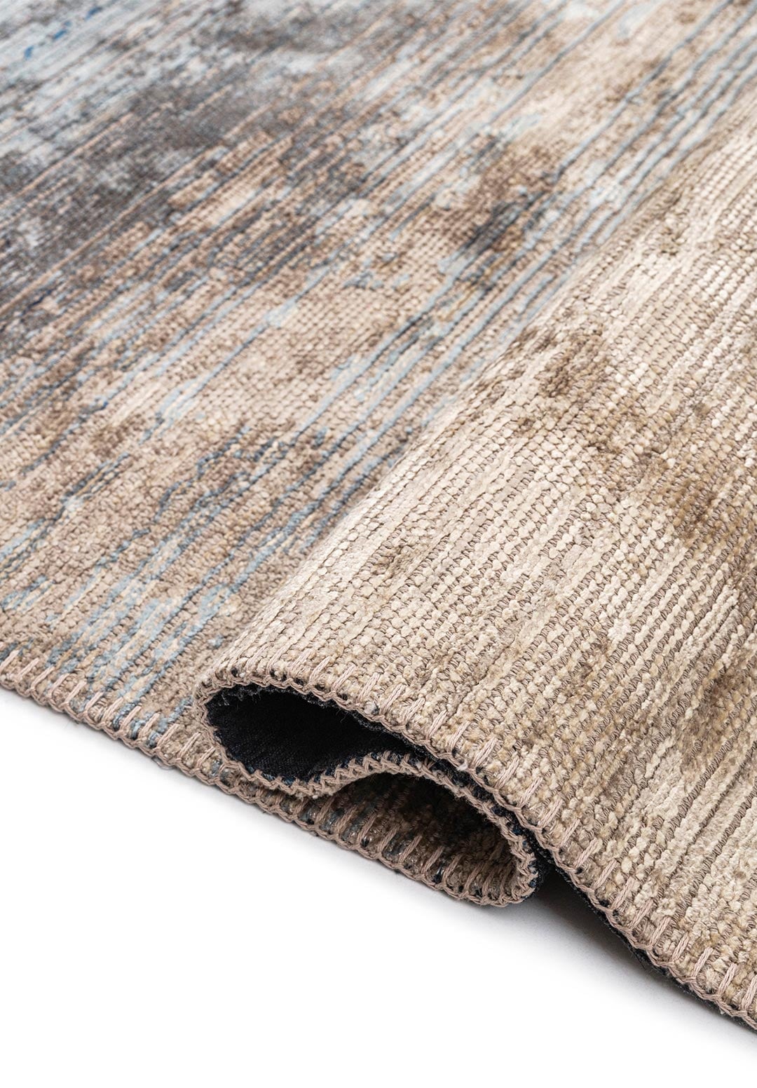 AURORA BEIGE - NOUGAT - PETROL - NAVY BLUE - BLUE RUG - 2