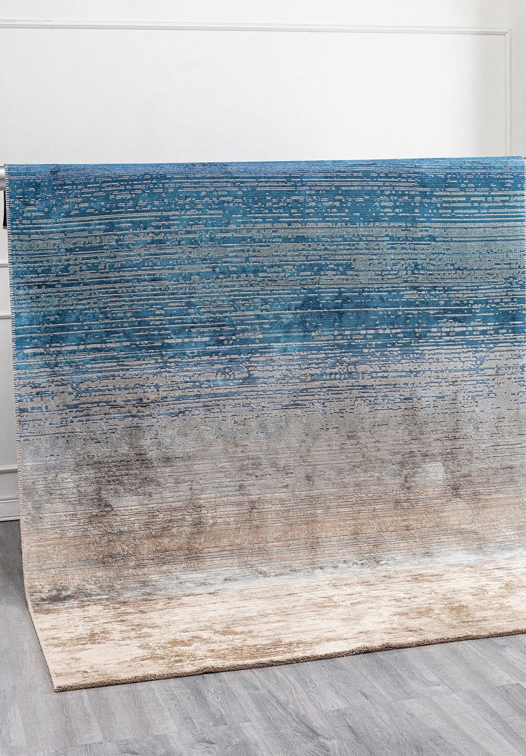 AURORA BEIGE - NOUGAT - PETROL - NAVY BLUE - BLUE RUG - 4