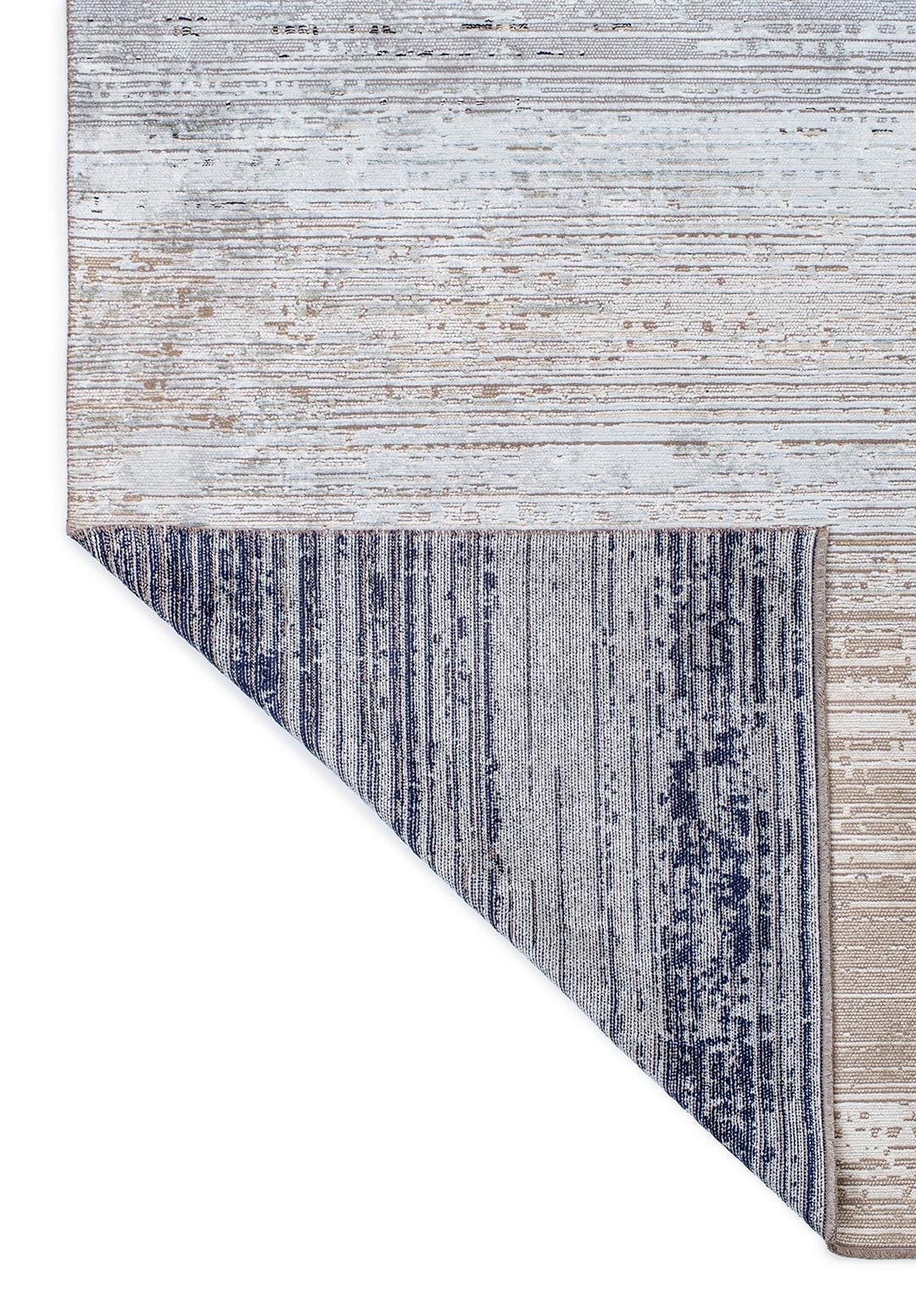 AURORA BEIGE - WHITE - NAVY BLUE - DARK NAVY - ICE BLUE RUG - 3