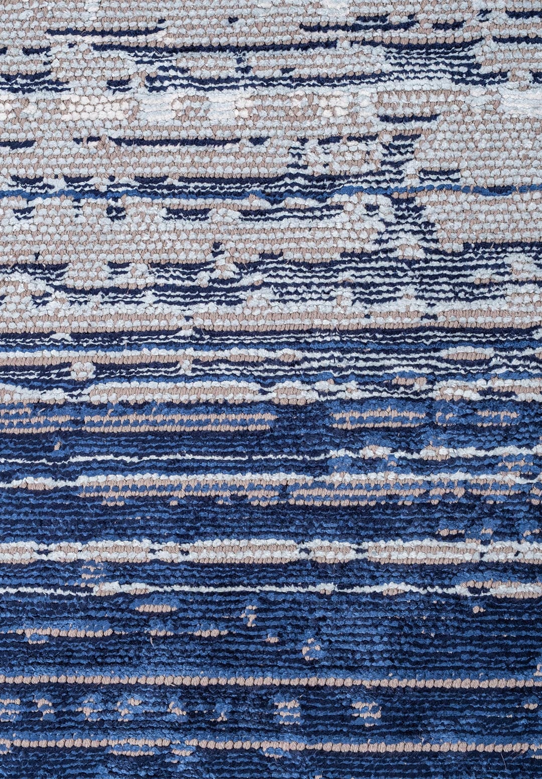 AURORA BEIGE - WHITE - NAVY BLUE - DARK NAVY - ICE BLUE RUG - 5