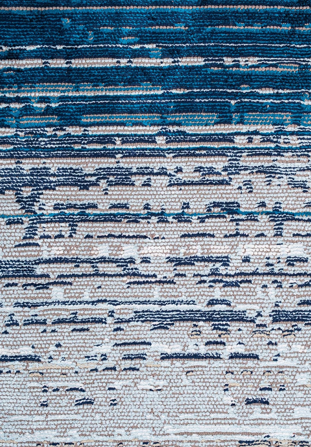 AURORA BEIGE - WHITE - CYAN - DARK NAVY - ICE BLUE RUG - 5