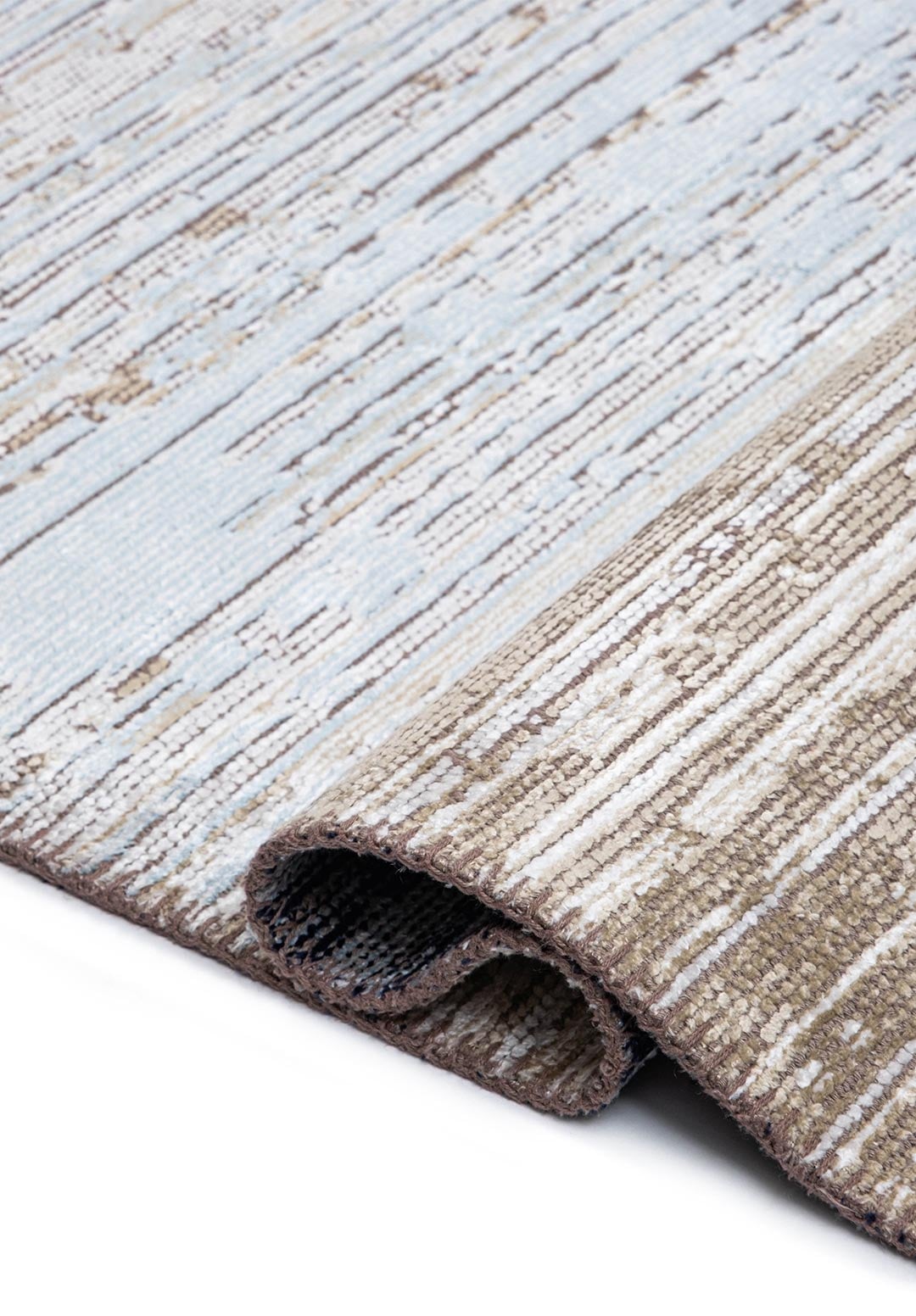 AURORA BEIGE - WHITE - CYAN - DARK NAVY - ICE BLUE RUG - 2