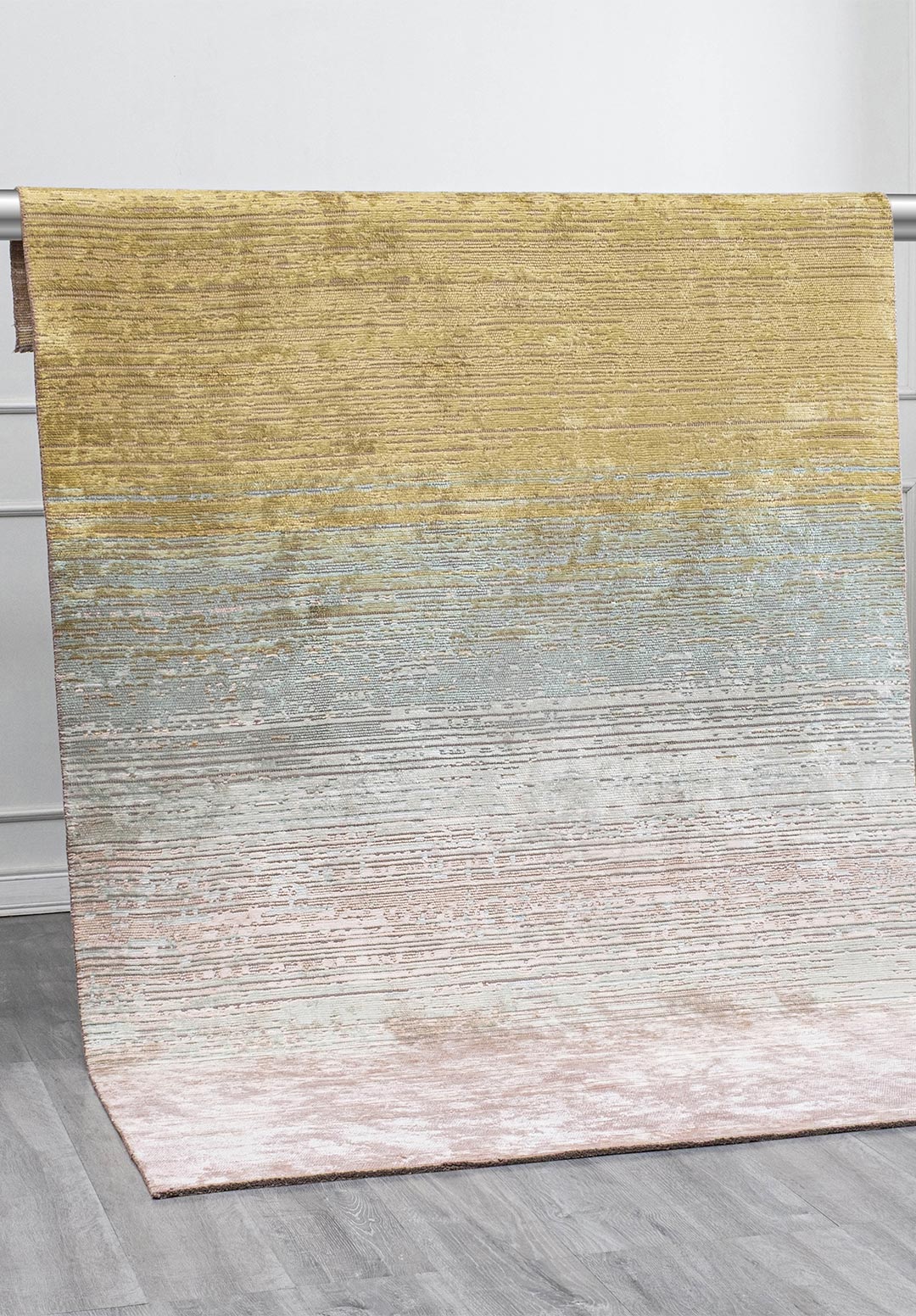 AURORA WHITE - CREAM - OLIVE GREEN - GREEN - RIVER GREEN RUG - 4
