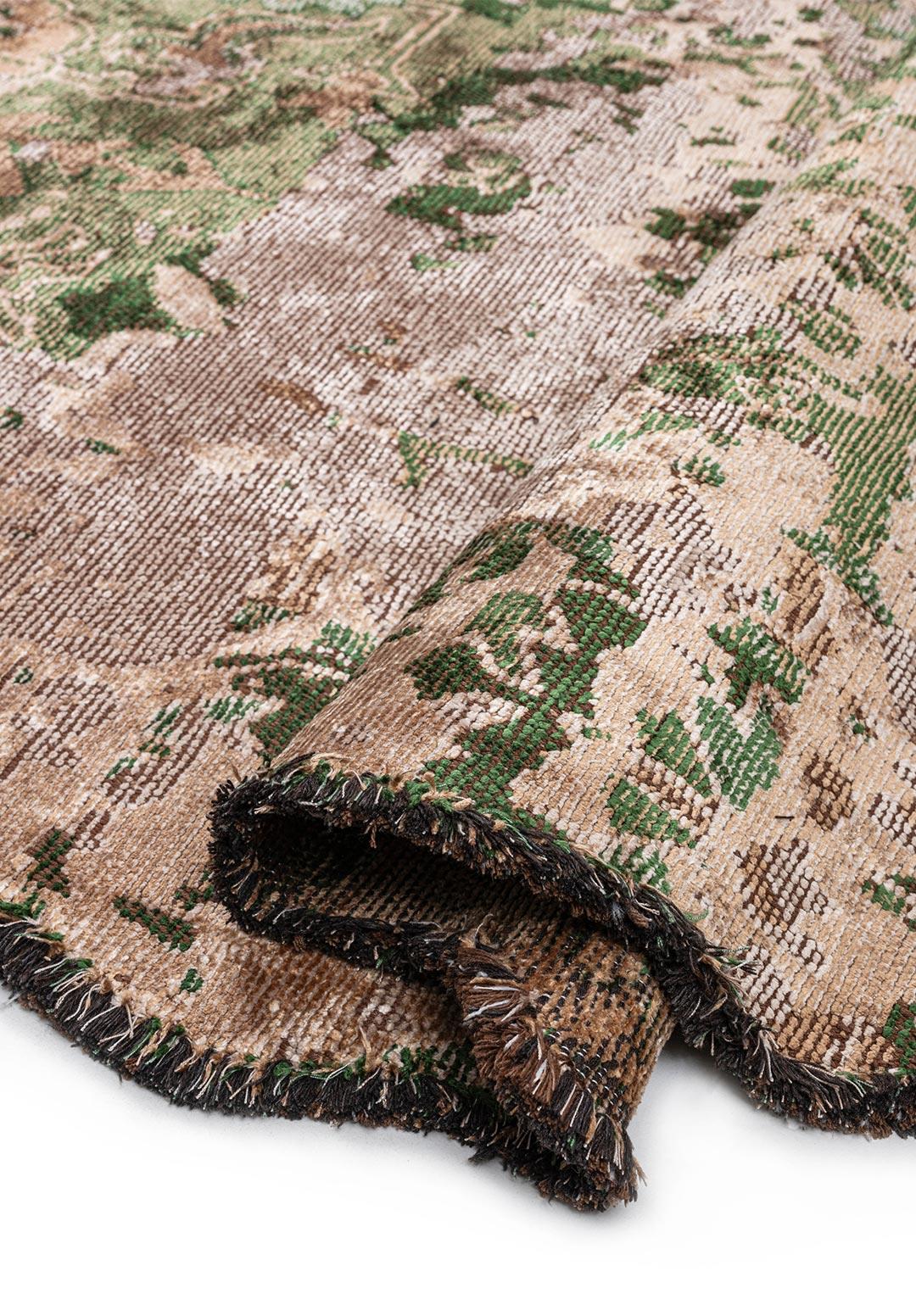 SPLENDOR ERA LIGHT CREAM - DARK BEIGE - FOREST GREEN - DARK BEIGE RUG - 2