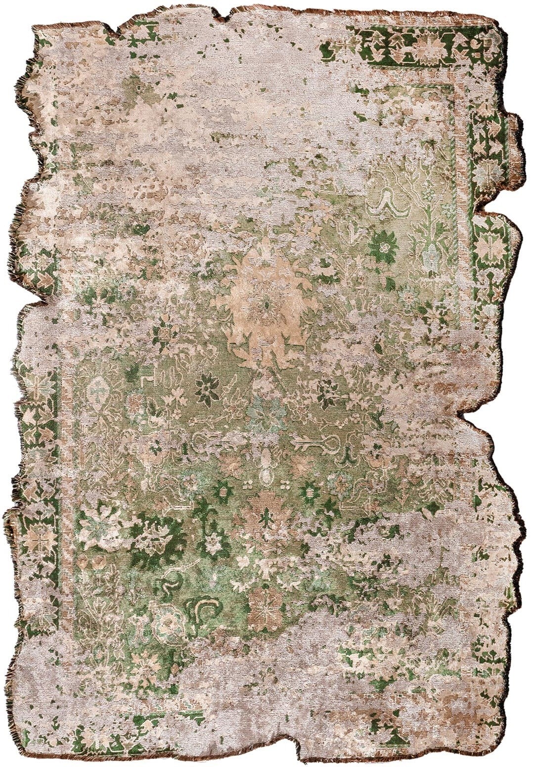 SPLENDOR ERA LIGHT CREAM - DARK BEIGE - FOREST GREEN - DARK BEIGE RUG