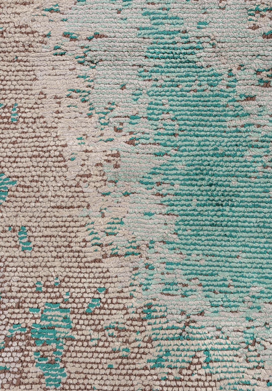MIST RIVER GREEN - BEIGE - DARK GREEN - STONE RUG - 5