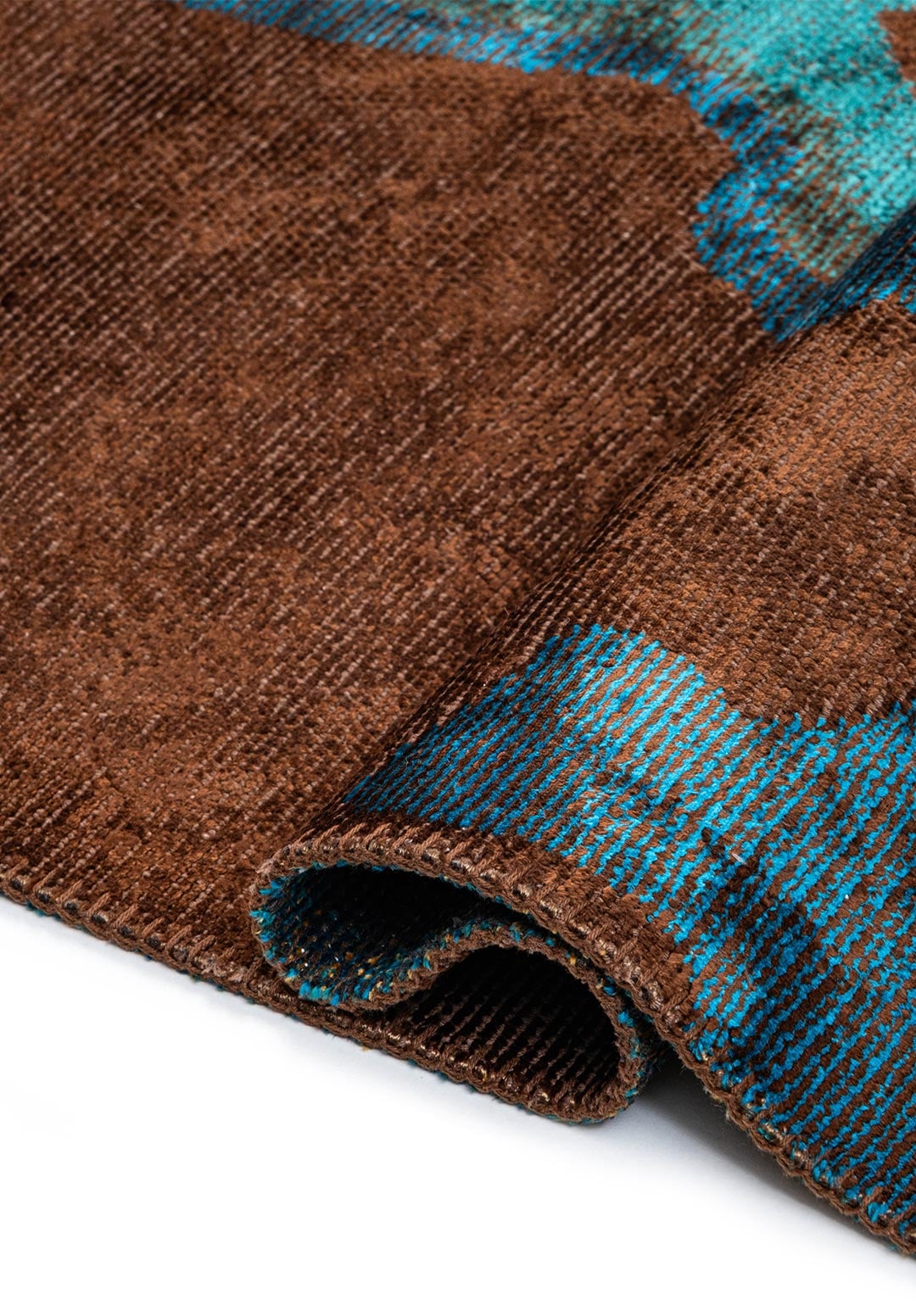 ISOLA DARK BROWN - CYAN - DARK TURQUOISE - MUSTARD RUG - 2