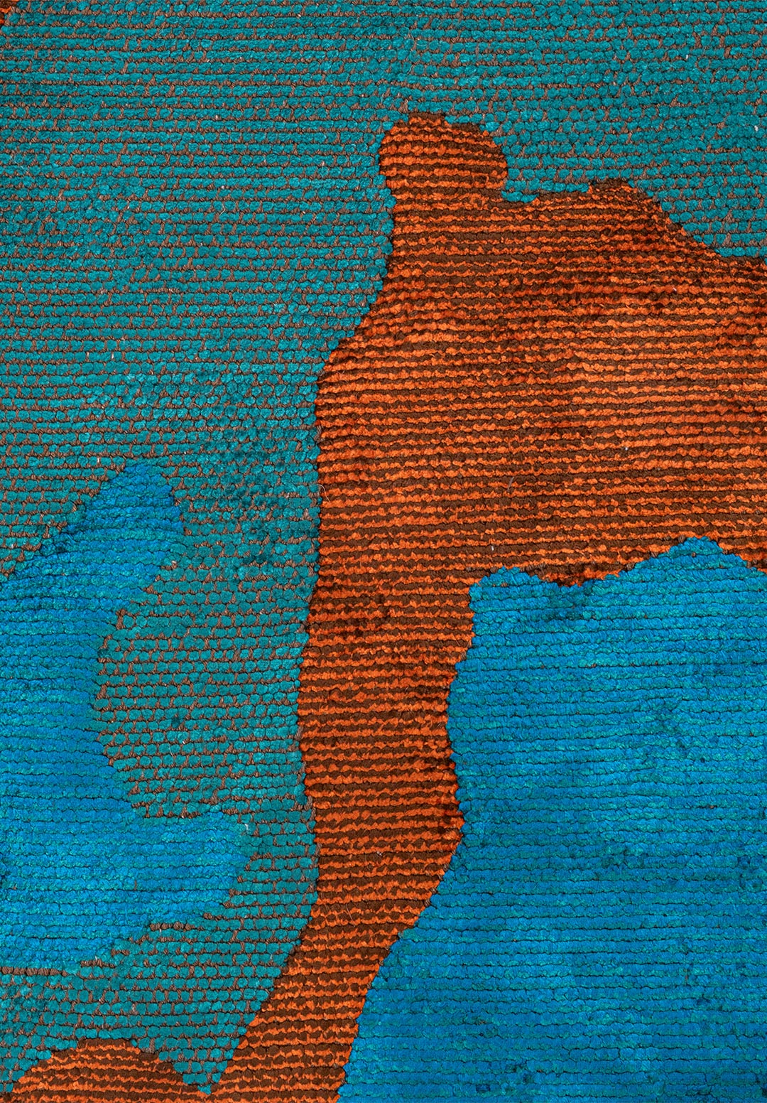 ISOLA RUST - CYAN - DARK TURQUOISE - DARK BROWN RUG - 5