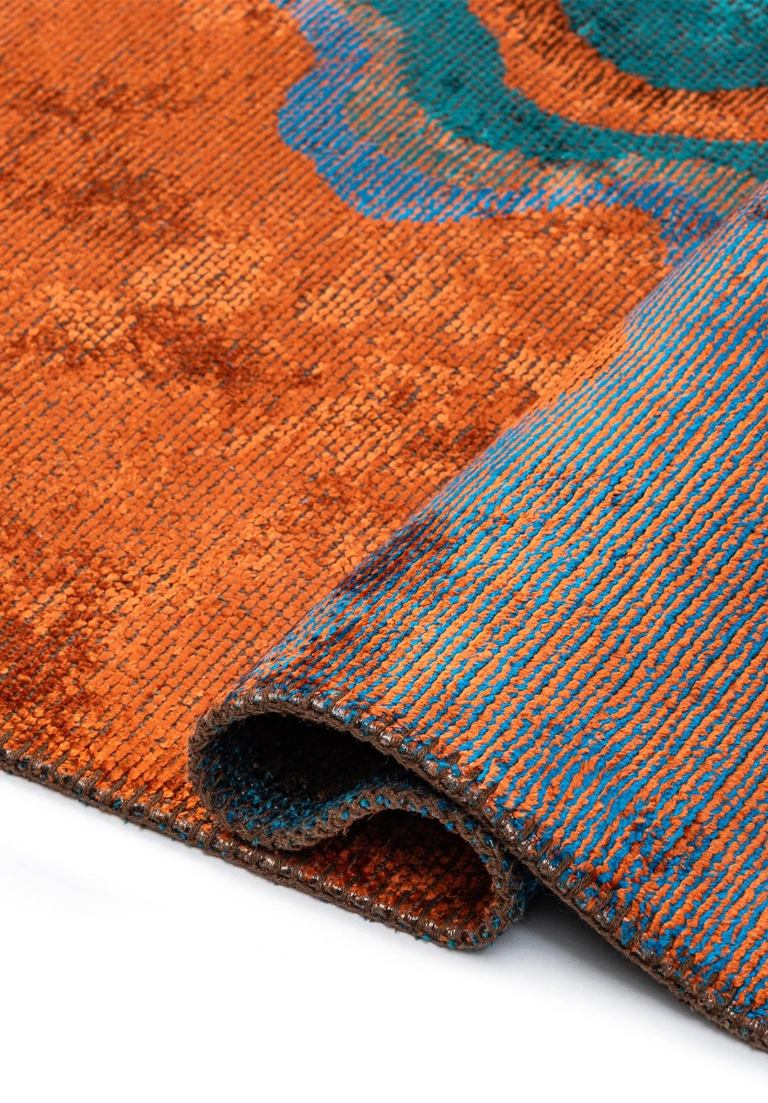 ISOLA RUST - CYAN - DARK TURQUOISE - DARK BROWN RUG - 2