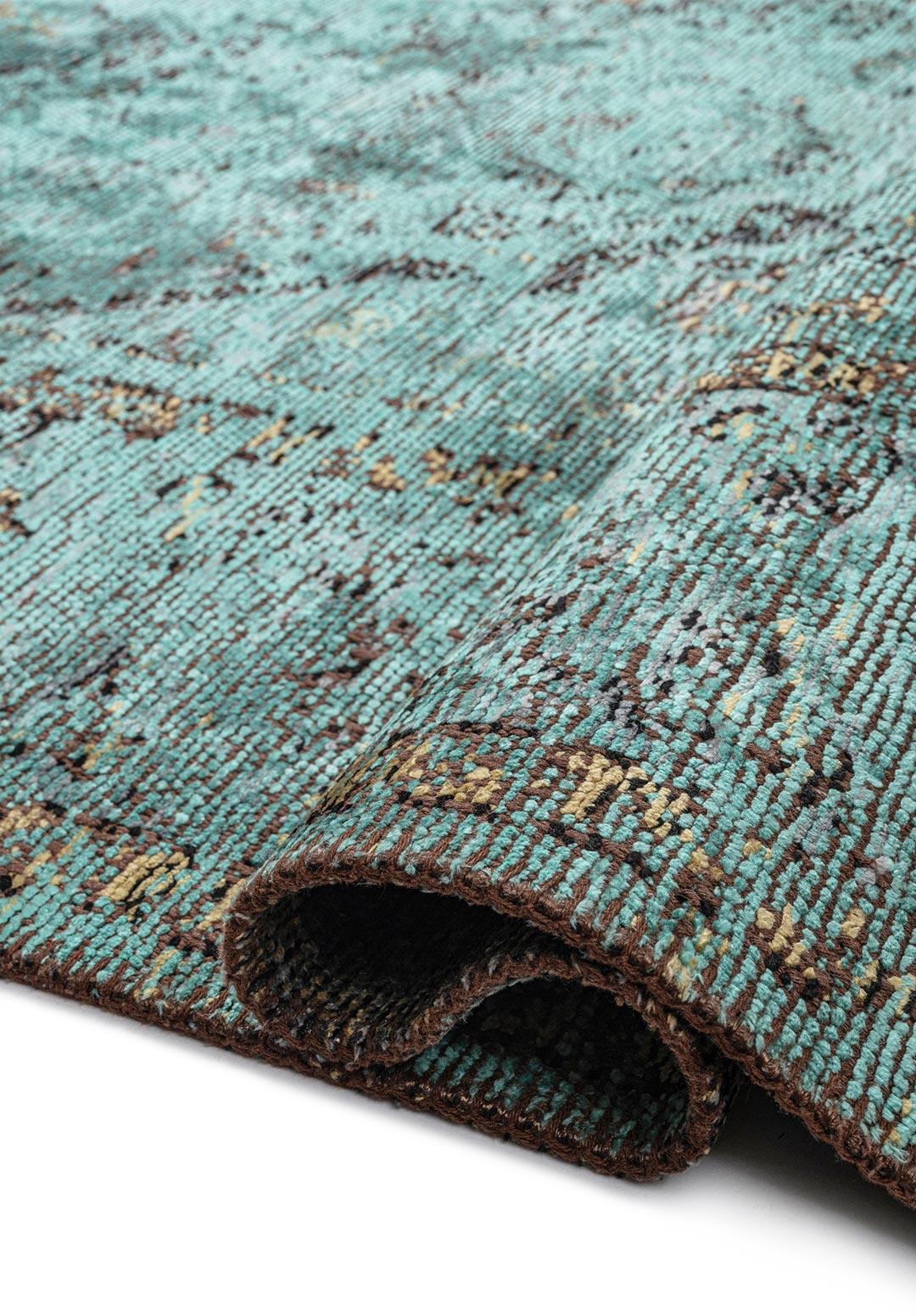 SIRENA TURQUOISE - BLUE - OLIVE GREEN - BLACK RUG - 2