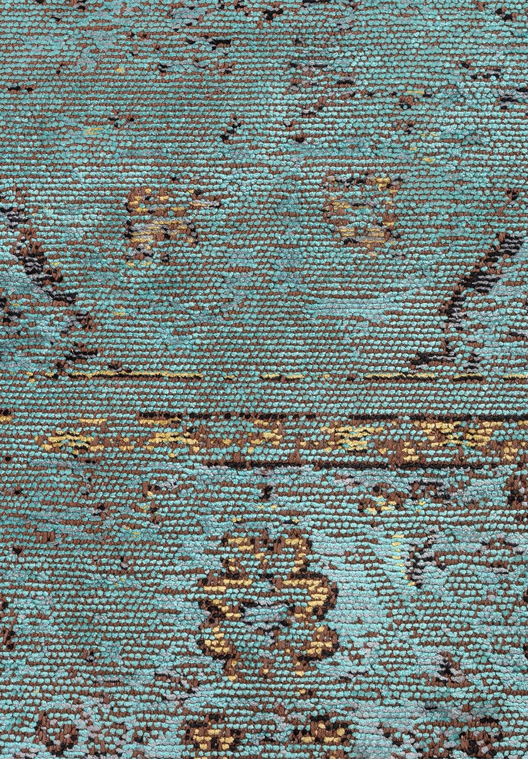 SIRENA TURQUOISE - BLUE - OLIVE GREEN - BLACK RUG - 5