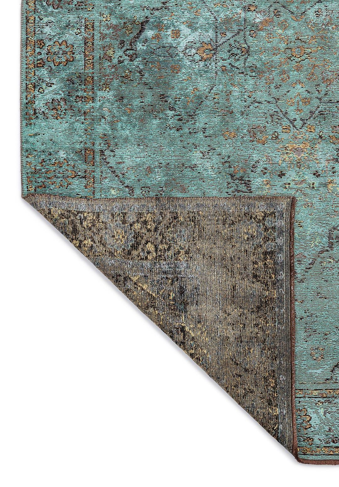 SIRENA TURQUOISE - BLUE - OLIVE GREEN - BLACK RUG - 3