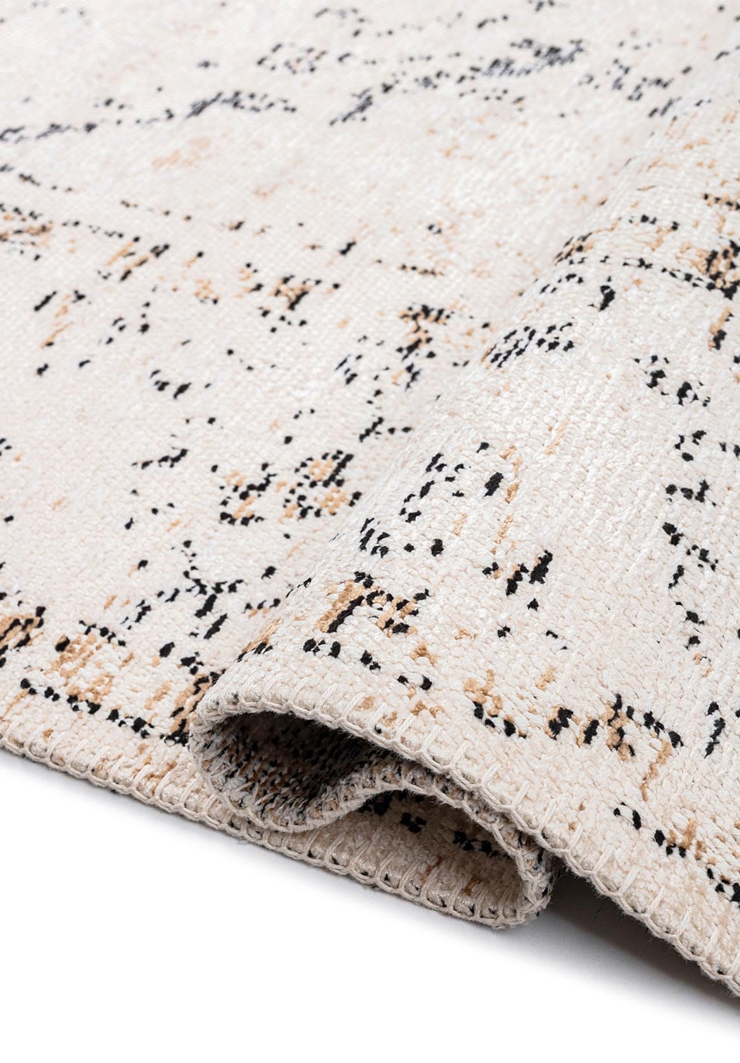 SIRENA LIGHT CREAM - ECRU - DARK BEIGE - BLACK RUG - 2