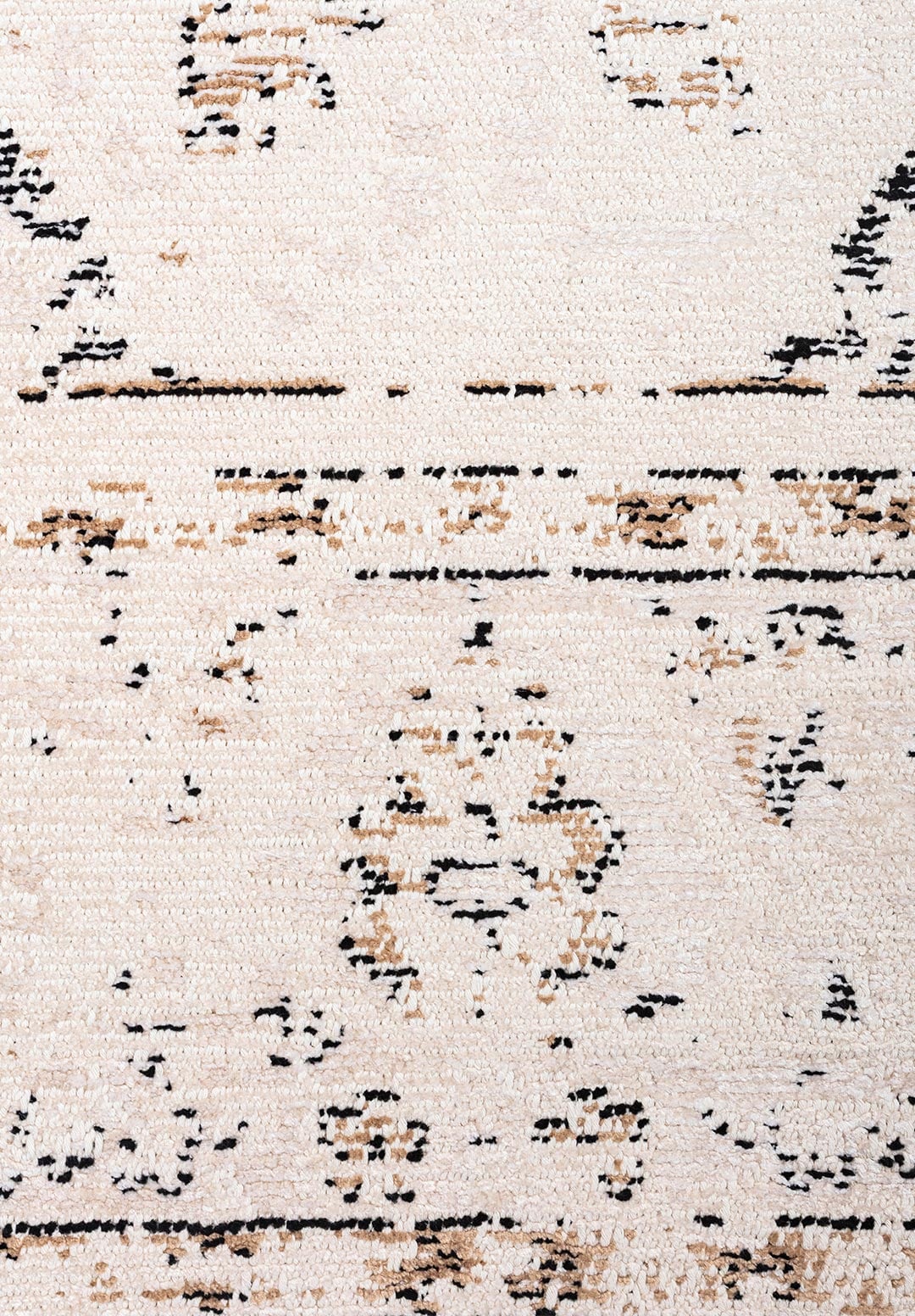 SIRENA LIGHT CREAM - ECRU - DARK BEIGE - BLACK RUG - 5
