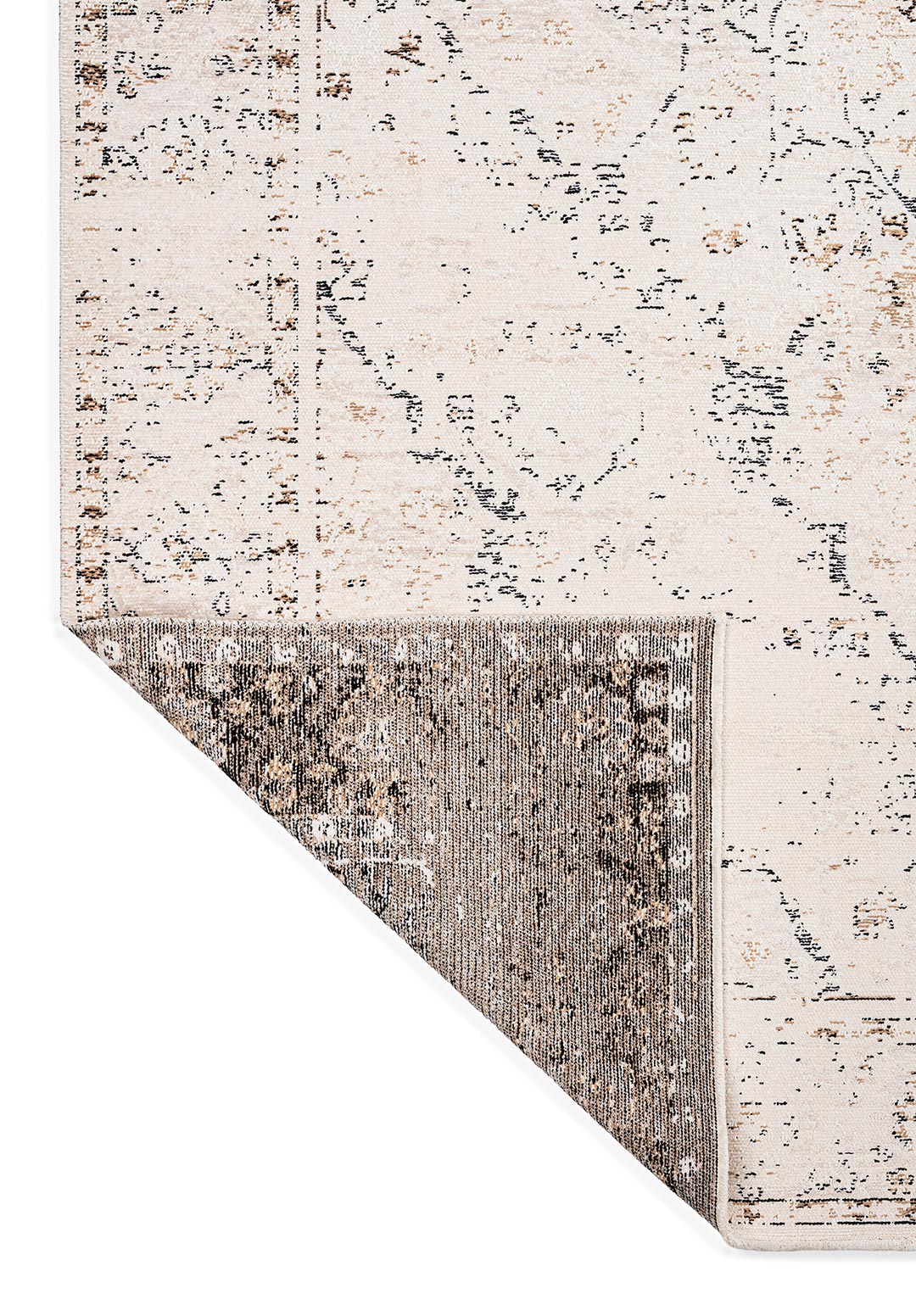 SIRENA LIGHT CREAM - ECRU - DARK BEIGE - BLACK RUG - 3