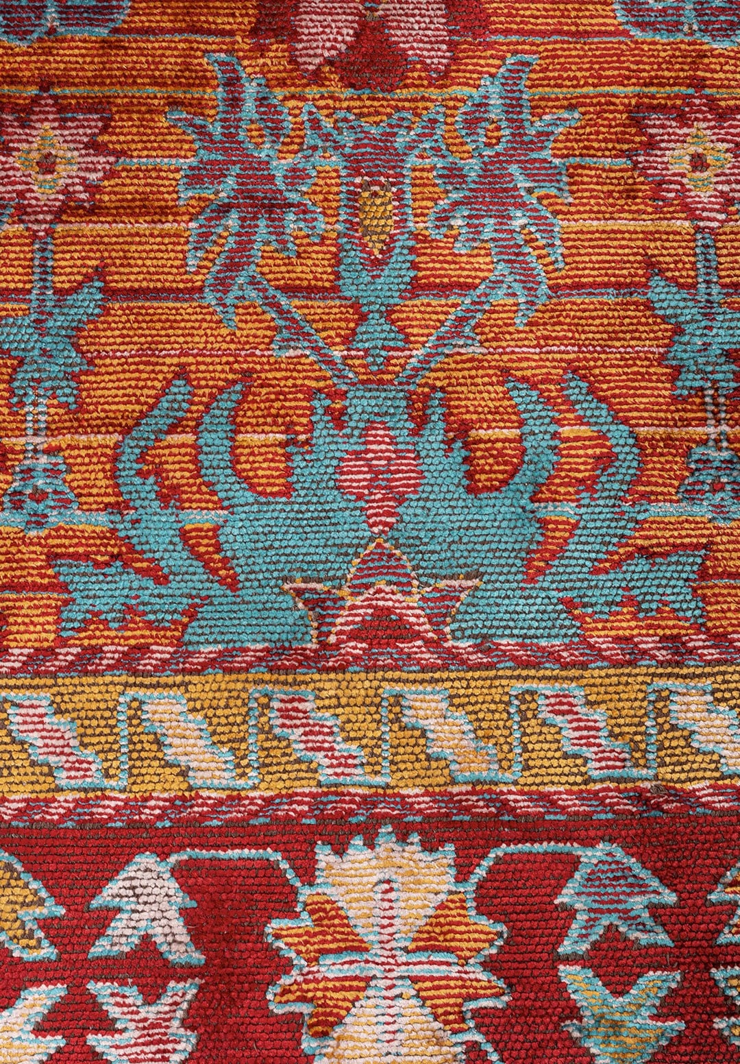 SPLENDOR BONE - MUSTARD - RED - TURQUOISE RUG - 5