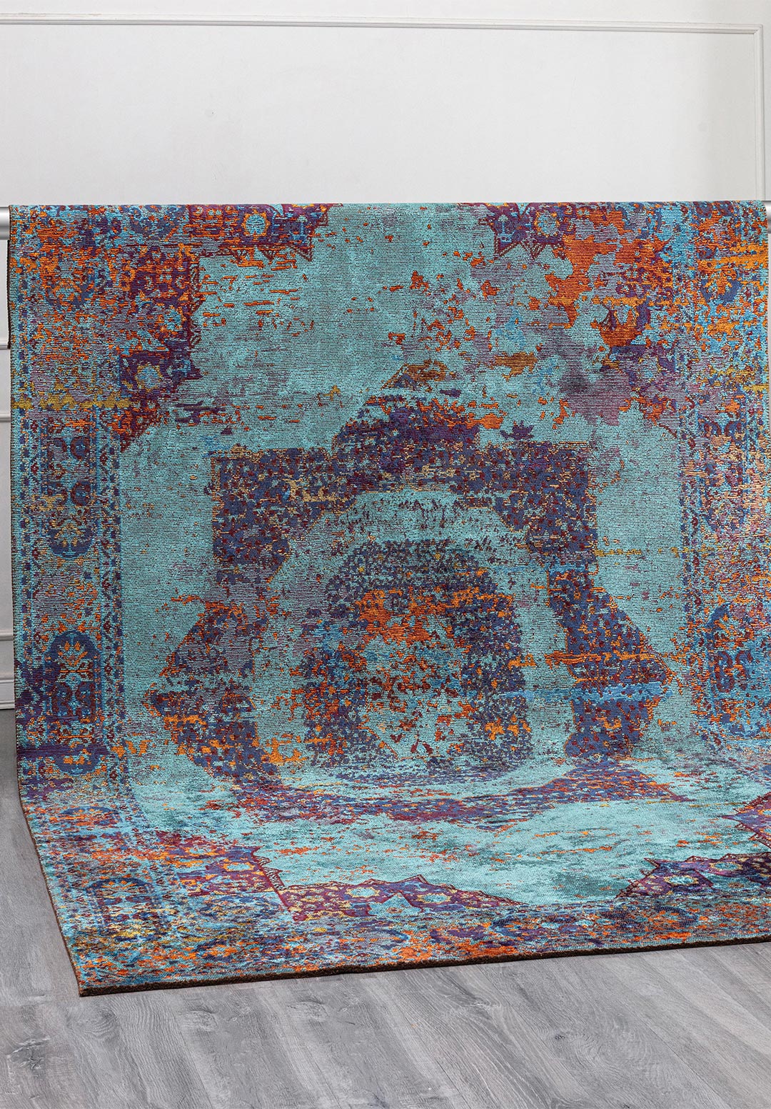 MEMLUK TURQUOISE - CHERRY - NAVY BLUE - ORANGE - KIWI - OLIVE GREEN RUG - 4