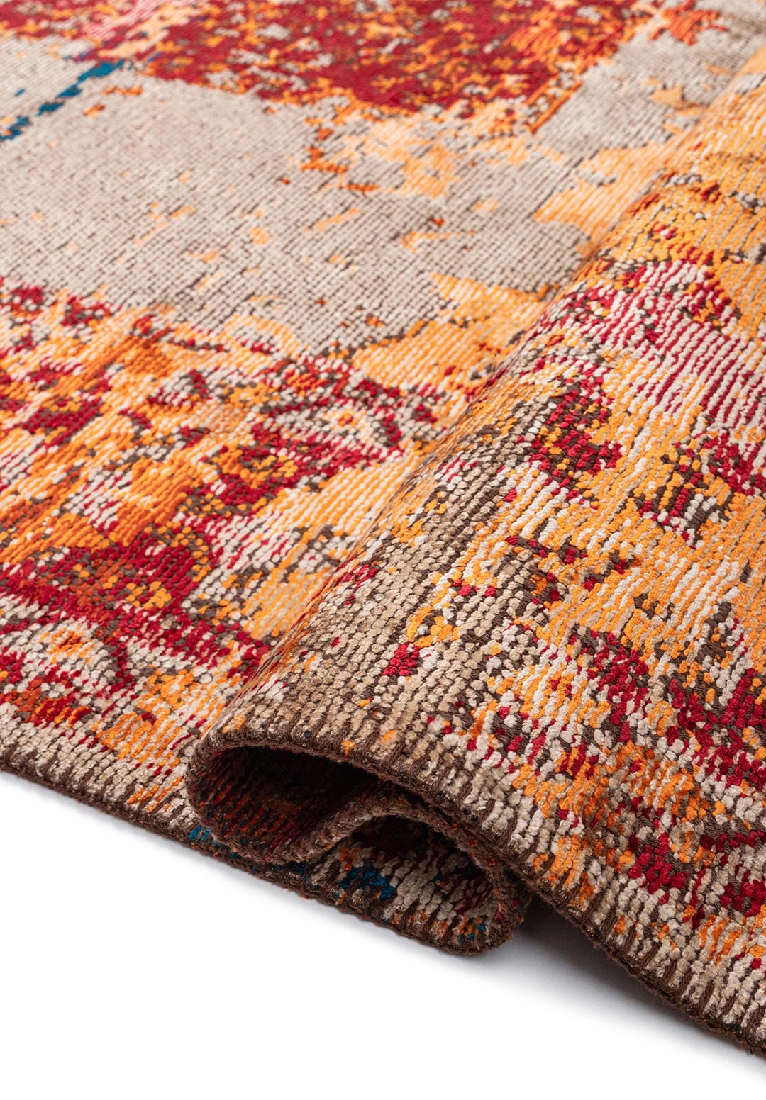 MEMLUK CREAM - ORANGE - RED - DARK BEIGE - CYAN - RUST RUG - 2