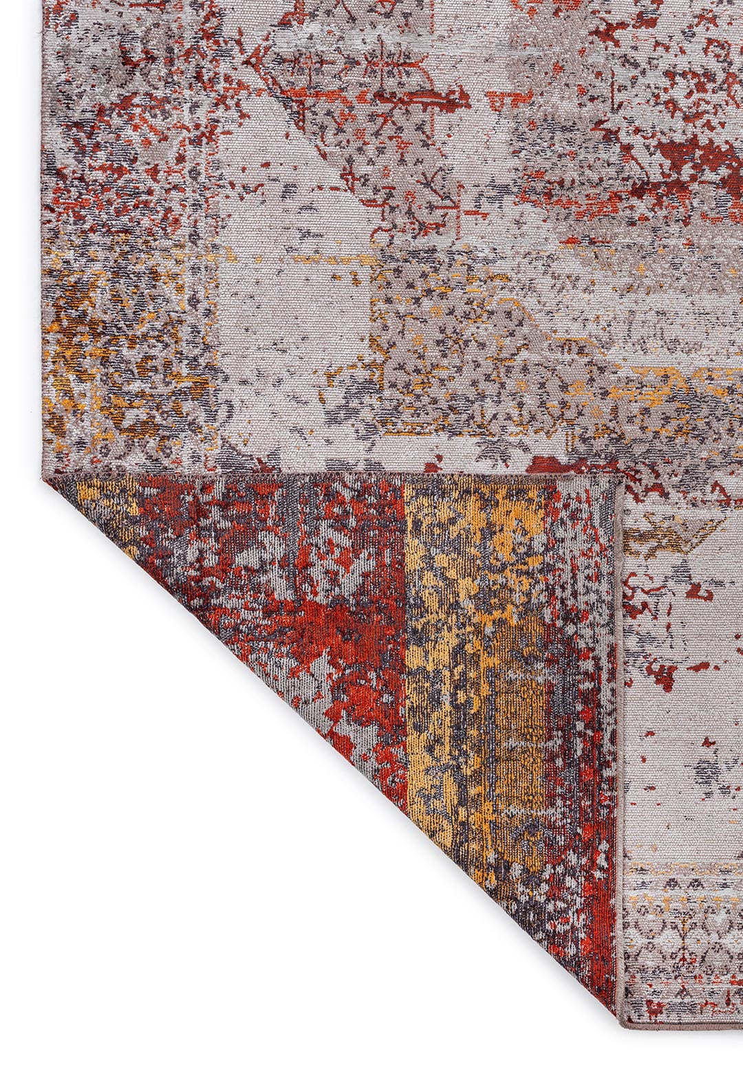 MEMLUK LIGHT GREY - CHARCOAL - GREY - RUST - GOLD - MUSTARD RUG - 3