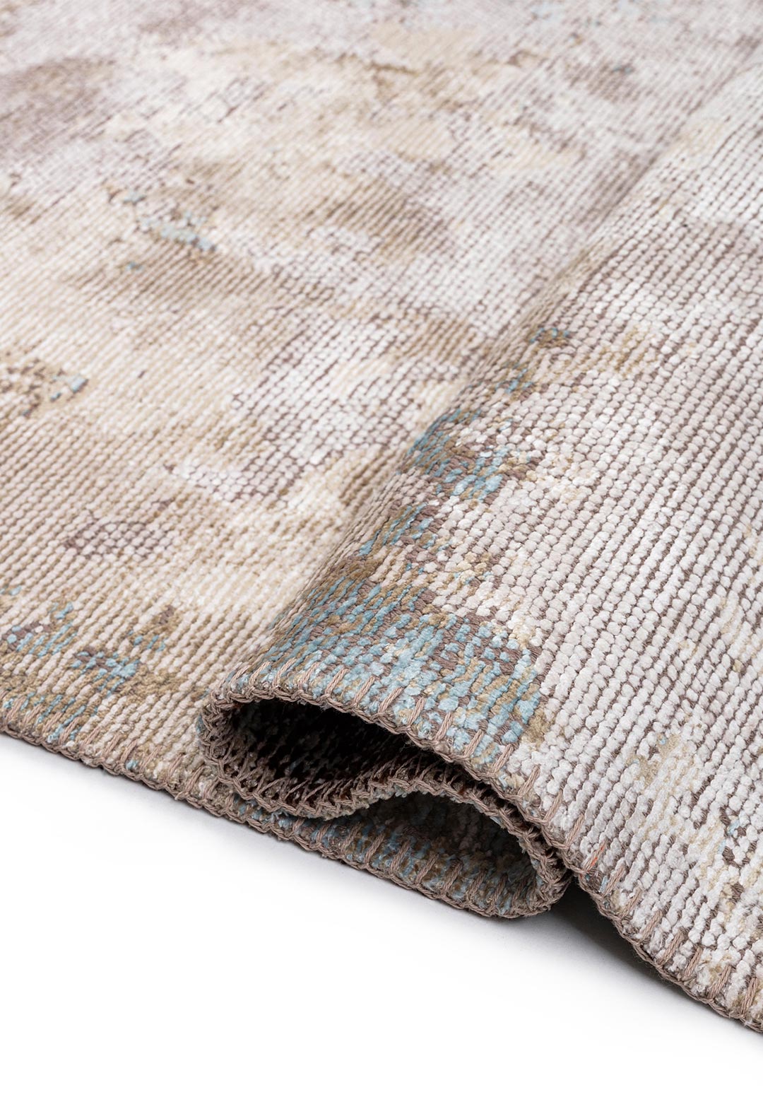 ORION WHITE - BEIGE - ICE BLUE - DARK BROWN RUG - 2