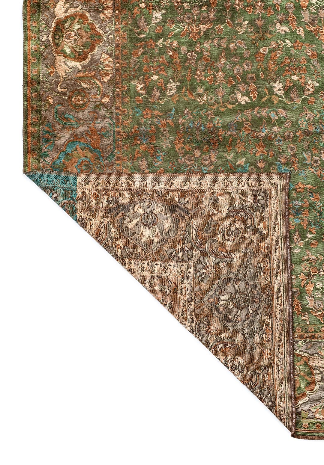 VINEA FOREST GREEN - DARK BEIGE - CACAO - KHAKI - DARK GREEN RUG - 3
