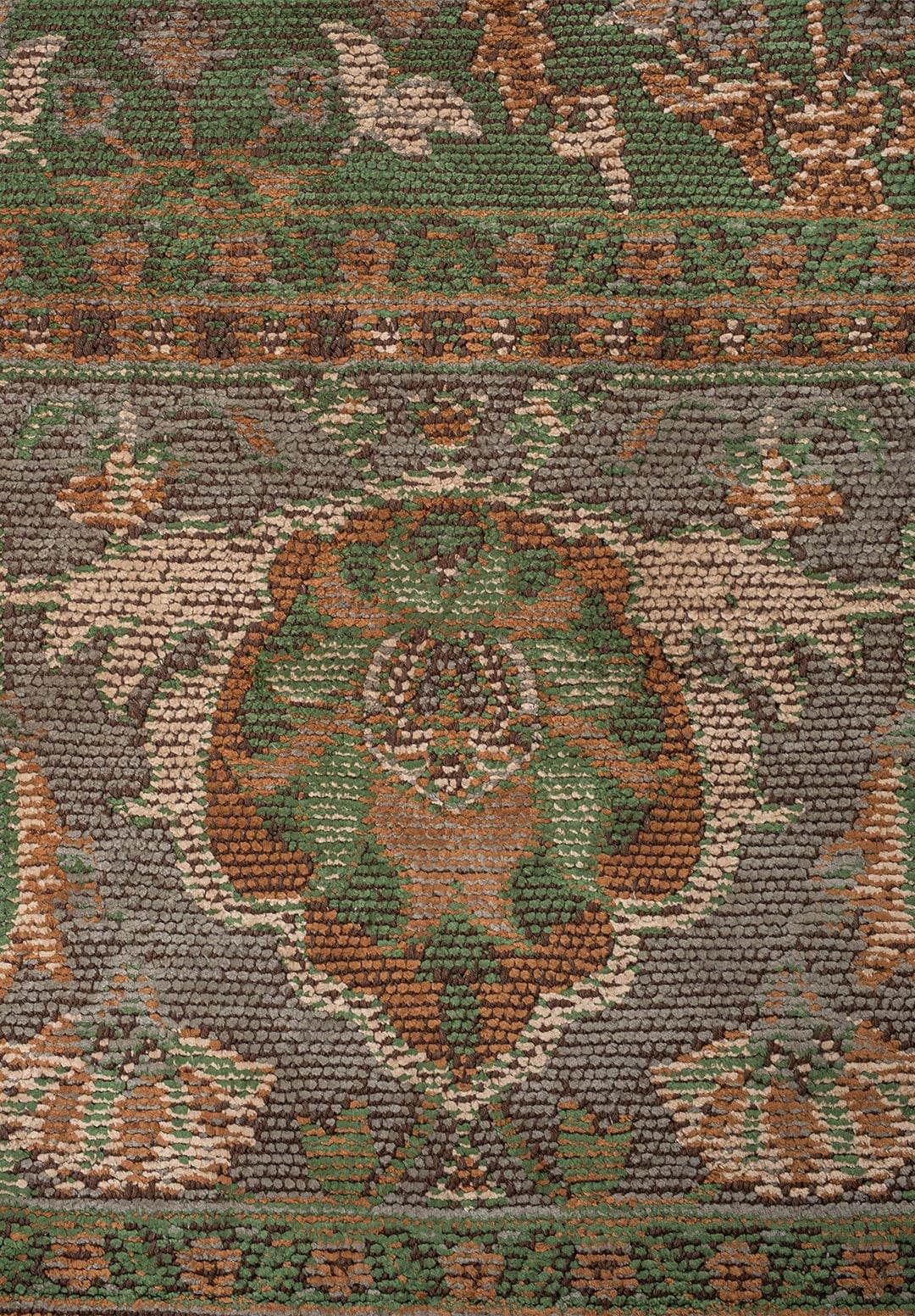VINEA FOREST GREEN - DARK BEIGE - CACAO - KHAKI - DARK GREEN RUG - 5