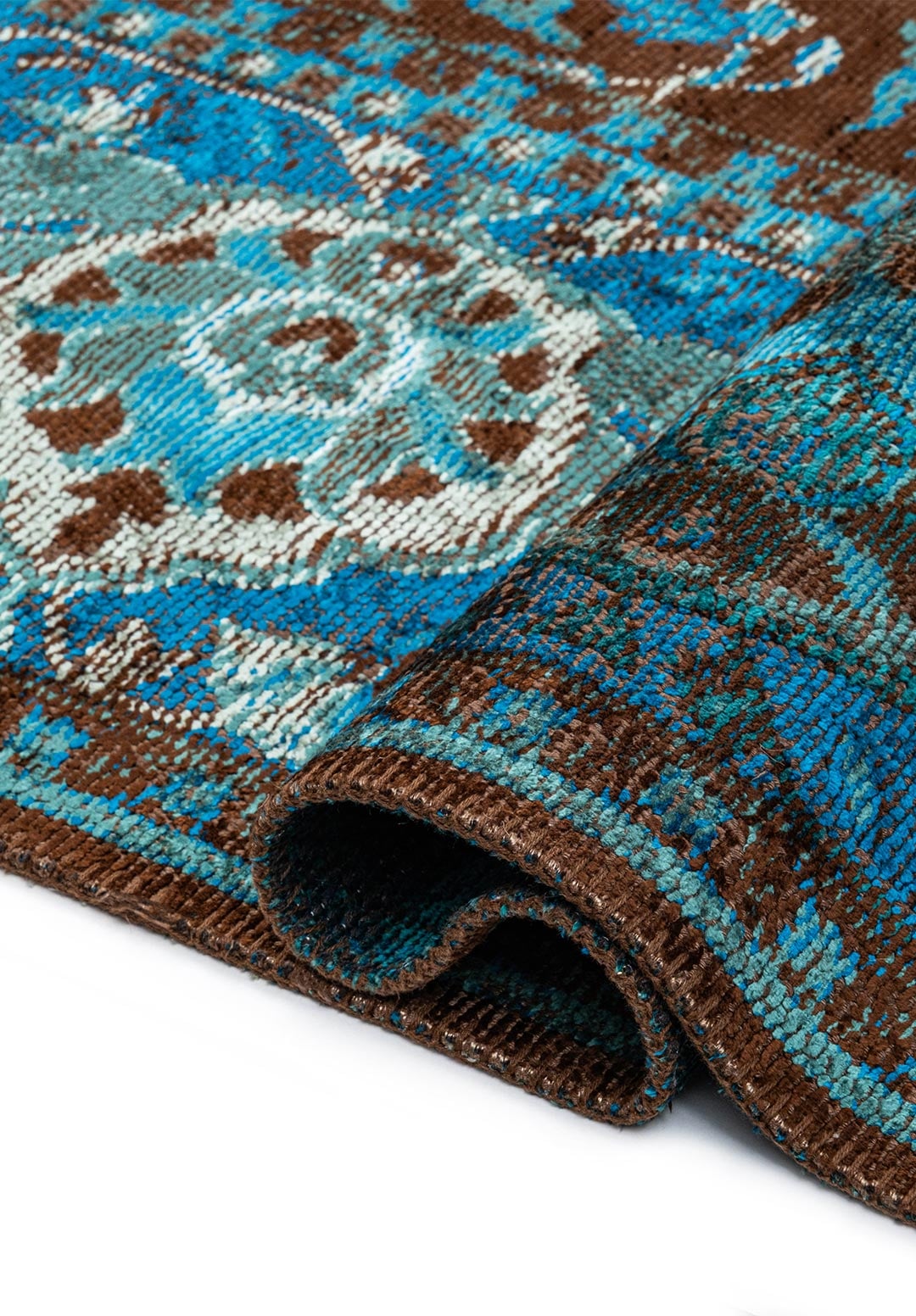 VINEA DARK BROWN - DARK TURQUOISE - DARK GREEN - CYAN - RIVER GREEN RUG - 2